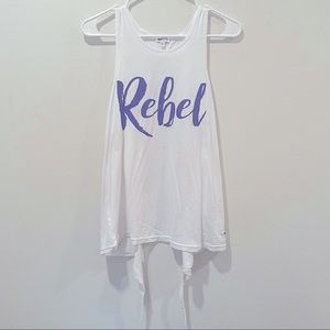 Rebel Athletic Twist and Tie Tank in UltraViolet